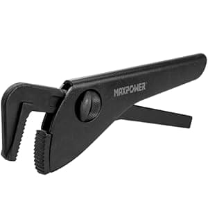 MAXPOWER Swedish Pipe Wrench, Swedish Pipe Spanner Plumbers Spanner Stilsons with 90°Angled Jaw, 225mm/9Inch with MAX Opening Capacity 40mm