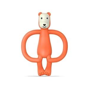 Matchstick Monkey, Antimicrobial Silicone Teether & Gel Applicator, Easy To Grip, BPA Free, 3 Months Old+, 11 cm, Bramble Bear