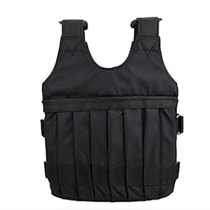 Ruining Weighted vest Weight jacket Max load 20 kg for children Adult,Black,23.6 x 16.5 inches