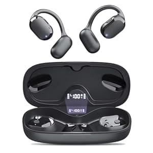 Giveet Open Ear Earbuds, Bluetooth 5.4 True Wireless Earbuds w/Digital Display Charging Case 40H Playtime, IPX7 Waterproof Headphones w/Dual HD Mic for Working, Driving, Sports, TV Watching, Traveling