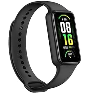 Amazfit Band 7 Activity Fitness Tracker, Always-on Display Smart Watch, Up to 18-Day Battery Life, 24H Heart Rate & SpO₂ Monitoring, 5 ATM Water Resistant, 120 Sports Modes, Alexa Built-in, Black