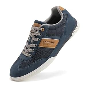 LANGDU Mens Casual Shoes Trainers Walking Breathable Fashion Sneakers Lightweight Trainer Size 7-11UK