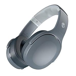 Skullcandy Crusher Evo Over-Ear Wireless Headphones with Sensory Bass, 40 Hr Battery, Microphone, Works with iPhone Android and Bluetooth Devices – Grey