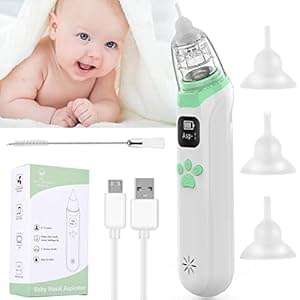 Nasal Aspirator Baby, MYPIN Upgrade Electric Baby Nozzle Suction Rechargeable Baby Nose Cleaner New Born Nose Vacuum for Baby Newborn Grooming Kit with Relaxed Music