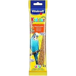 Vitakraft Budgie Kracker Bird Food Honey-Sesame, Pack of 7