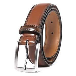 Fabio Valenti Genuine Leather Dress Belts For Men – Mens Belt For Suits, Jeans, Uniform With Single Prong Buckle – Designed in the USA