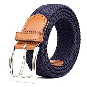 Woodland Leathers Elastic Braided Belt, Unisex Men Women Casual Stretch Woven Belt